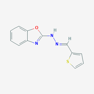 molecular formula C12H9N3OS B256570 2-Thiophenecarbaldehyde 1,3-benzoxazol-2-ylhydrazone 