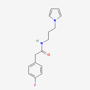 molecular formula C15H17FN2O B2565700 N-(3-(1H-吡咯-1-基)丙基)-2-(4-氟苯基)乙酰胺 CAS No. 1226430-94-9