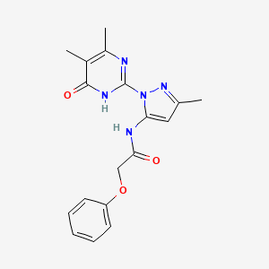 N-(1-(4,5-dimethyl-6-oxo-1,6-dihydropyrimidin-2-yl)-3-methyl-1H-pyrazol-5-yl)-2-phenoxyacetamide