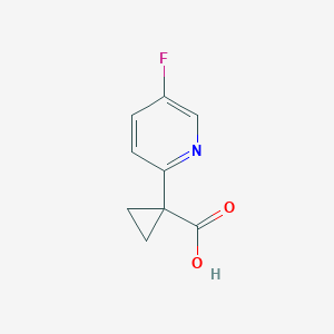 molecular formula C9H8FNO2 B2565720 1-(5-Fluoropyridin-2-yl)cyclopropanecarboxylic acid CAS No. 1302580-98-8