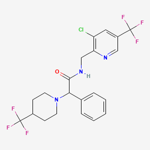 N-{[3-chloro-5-(trifluoromethyl)pyridin-2-yl]methyl}-2-phenyl-2-[4-(trifluoromethyl)piperidin-1-yl]acetamide