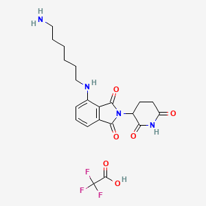 molecular formula C21H25F3N4O6 B2565730 Thalidomide-NH-C6-NH2 TFA CAS No. 2093386-51-5