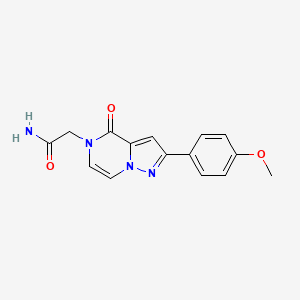 molecular formula C15H14N4O3 B2565732 2-(2-(4-甲氧苯基)-4-氧代吡唑并[1,5-a]哒嗪-5(4H)-基)乙酰胺 CAS No. 941876-33-1