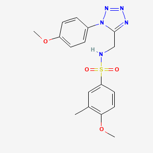 4-methoxy-N-((1-(4-methoxyphenyl)-1H-tetrazol-5-yl)methyl)-3-methylbenzenesulfonamide