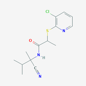 2-[(3-chloropyridin-2-yl)sulfanyl]-N-(1-cyano-1,2-dimethylpropyl)propanamide
