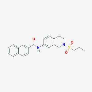 molecular formula C23H24N2O3S B2565744 N-(2-(propylsulfonyl)-1,2,3,4-tetrahydroisoquinolin-7-yl)-2-naphthamide CAS No. 954663-64-0