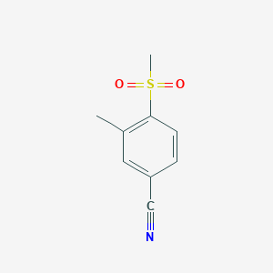 molecular formula C9H9NO2S B2565746 3-Methyl-4-(methylsulfonyl)benzonitrile CAS No. 1820608-05-6