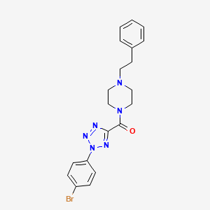 (2-(4-bromophenyl)-2H-tetrazol-5-yl)(4-phenethylpiperazin-1-yl)methanone