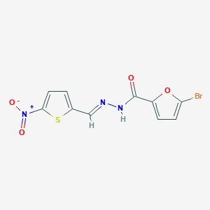 molecular formula C10H6BrN3O4S B256575 5-bromo-N'-({5-nitro-2-thienyl}methylene)-2-furohydrazide 