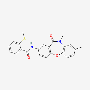 N-(8,10-dimethyl-11-oxo-10,11-dihydrodibenzo[b,f][1,4]oxazepin-2-yl)-2-(methylthio)benzamide