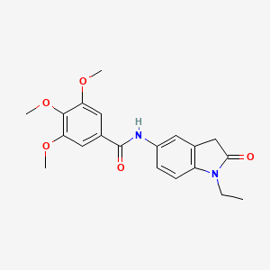 molecular formula C20H22N2O5 B2565765 N-(1-乙基-2-氧代吲哚-5-基)-3,4,5-三甲氧基苯甲酰胺 CAS No. 921837-00-5