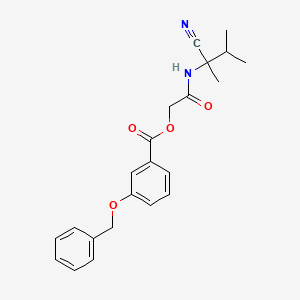 molecular formula C22H24N2O4 B2565768 [2-[(2-Cyano-3-methylbutan-2-yl)amino]-2-oxoethyl] 3-phenylmethoxybenzoate CAS No. 1117823-34-3