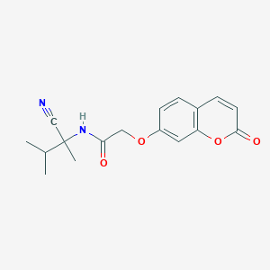 molecular formula C17H18N2O4 B2565771 N-(1-cyano-1,2-dimethylpropyl)-2-[(2-oxo-2H-chromen-7-yl)oxy]acetamide CAS No. 1090663-72-1