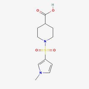 molecular formula C11H16N2O4S B2565795 1-[(1-methyl-1H-pyrrol-3-yl)sulfonyl]piperidine-4-carboxylic acid CAS No. 940271-54-5