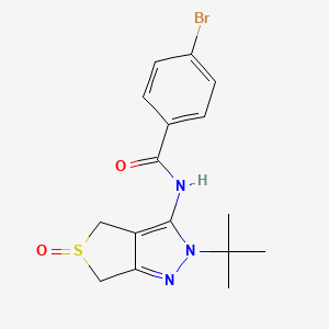 molecular formula C16H18BrN3O2S B2565798 4-bromo-N-(2-(tert-butyl)-5-oxido-4,6-dihydro-2H-thieno[3,4-c]pyrazol-3-yl)benzamide CAS No. 958708-80-0