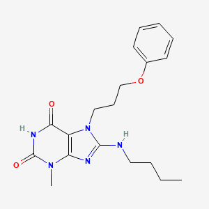 8-(butylamino)-3-methyl-7-(3-phenoxypropyl)-1H-purine-2,6(3H,7H)-dione
