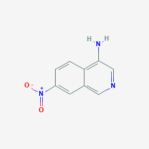 molecular formula C9H7N3O2 B2565815 7-Nitroisoquinolin-4-amine CAS No. 1936476-62-8