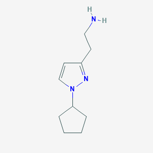 molecular formula C10H17N3 B2565817 2-(1-环戊基-1H-吡唑-3-基)乙胺 CAS No. 1328640-71-6