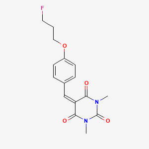 5-{[4-(3-Fluoropropoxy)phenyl]methylidene}-1,3-dimethyl-1,3-diazinane-2,4,6-trione