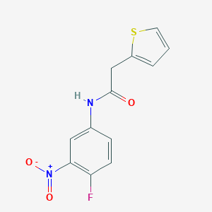 molecular formula C12H9FN2O3S B256582 N-{4-fluoro-3-nitrophenyl}-2-(2-thienyl)acetamide 