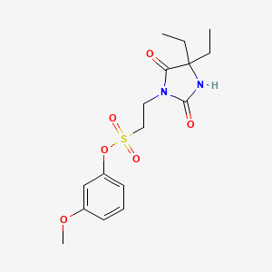 molecular formula C16H22N2O6S B2565820 3-Methoxyphenyl 2-(4,4-diethyl-2,5-dioxoimidazolidin-1-yl)ethanesulfonate CAS No. 743439-09-0