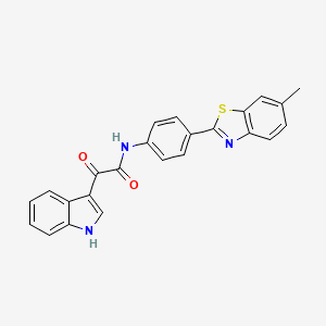 molecular formula C24H17N3O2S B2565828 2-(1H-indol-3-yl)-N-(4-(6-methylbenzo[d]thiazol-2-yl)phenyl)-2-oxoacetamide CAS No. 852367-76-1