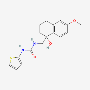 1-((1-Hydroxy-6-methoxy-1,2,3,4-tetrahydronaphthalen-1-yl)methyl)-3-(thiophen-2-yl)urea