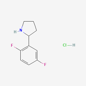 molecular formula C10H12ClF2N B2565841 2-(2,5-Difluorophenyl)pyrrolidine hydrochloride CAS No. 1197238-95-1; 886503-15-7