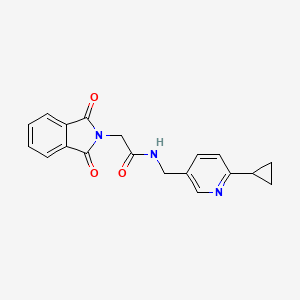 molecular formula C19H17N3O3 B2565849 N-((6-cyclopropylpyridin-3-yl)methyl)-2-(1,3-dioxoisoindolin-2-yl)acetamide CAS No. 2310143-25-8