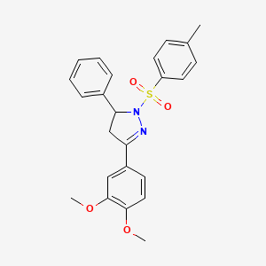 3-(3,4-dimethoxyphenyl)-5-phenyl-1-tosyl-4,5-dihydro-1H-pyrazole