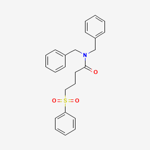 N,N-dibenzyl-4-(phenylsulfonyl)butanamide