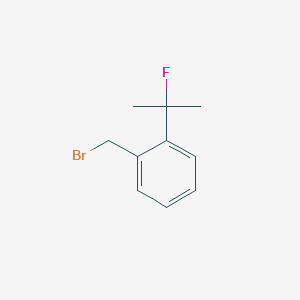 molecular formula C10H12BrF B2565864 1-(Bromomethyl)-2-(2-fluoropropan-2-yl)benzene CAS No. 1552282-07-1