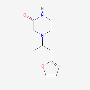molecular formula C11H16N2O2 B2565880 4-(1-(Furan-2-yl)propan-2-yl)piperazin-2-one CAS No. 2034376-17-3