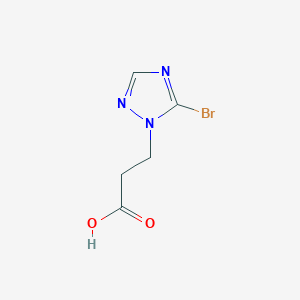 molecular formula C5H6BrN3O2 B2565881 3-(5-bromo-1H-1,2,4-triazol-1-yl)propanoic acid CAS No. 1855889-75-6