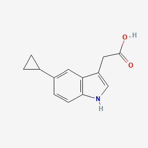 molecular formula C13H13NO2 B2565884 2-(5-Cyclopropyl-1H-indol-3-yl)acetic acid CAS No. 1144102-34-0