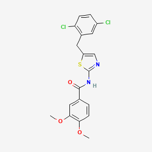 N-[5-(2,5-dichlorobenzyl)-1,3-thiazol-2-yl]-3,4-dimethoxybenzamide