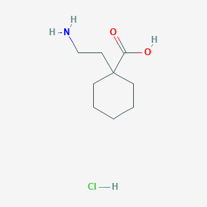 1-(2-Aminoethyl)cyclohexane-1-carboxylic acid;hydrochloride