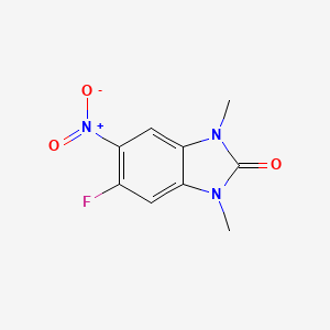 molecular formula C9H8FN3O3 B2565894 5-氟-1,3-二甲基-6-硝基-2,3-二氢-1H-1,3-苯并二唑-2-酮 CAS No. 1469867-51-3