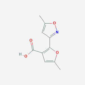 5-Methyl-2-(5-methyl-1,2-oxazol-3-yl)furan-3-carboxylic acid