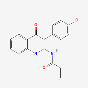 N-[3-(4-methoxyphenyl)-1-methyl-4-oxoquinolin-2-yl]propanamide