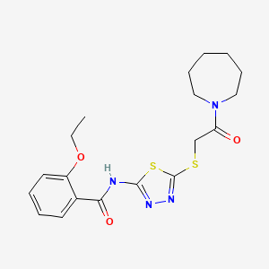 N-[5-[2-(azepan-1-yl)-2-oxoethyl]sulfanyl-1,3,4-thiadiazol-2-yl]-2-ethoxybenzamide