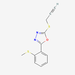 Methyl 2-[5-(2-propynylsulfanyl)-1,3,4-oxadiazol-2-yl]phenyl sulfide