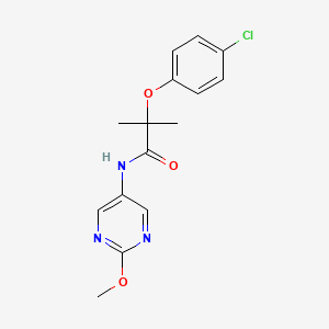 molecular formula C15H16ClN3O3 B2565914 2-(4-氯苯氧基)-N-(2-甲氧基嘧啶-5-基)-2-甲基丙酰胺 CAS No. 1421499-17-3