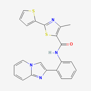 N-(2-(imidazo[1,2-a]pyridin-2-yl)phenyl)-4-methyl-2-(thiophen-2-yl)thiazole-5-carboxamide