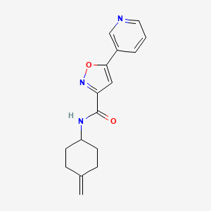 molecular formula C16H17N3O2 B2565926 N-(4-methylenecyclohexyl)-5-(pyridin-3-yl)isoxazole-3-carboxamide CAS No. 2309551-69-5