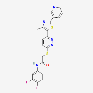 N-(3,4-difluorophenyl)-2-((6-(4-methyl-2-(pyridin-3-yl)thiazol-5-yl)pyridazin-3-yl)thio)acetamide