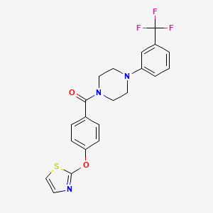 (4-(Thiazol-2-yloxy)phenyl)(4-(3-(trifluoromethyl)phenyl)piperazin-1-yl)methanone