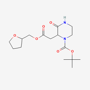 Tert-butyl 3-oxo-2-[2-oxo-2-(oxolan-2-ylmethoxy)ethyl]piperazine-1-carboxylate
