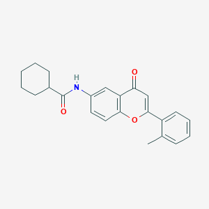N-[2-(2-methylphenyl)-4-oxo-4H-chromen-6-yl]cyclohexanecarboxamide
