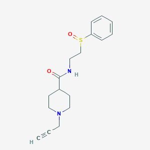 N-[2-(benzenesulfinyl)ethyl]-1-(prop-2-yn-1-yl)piperidine-4-carboxamide